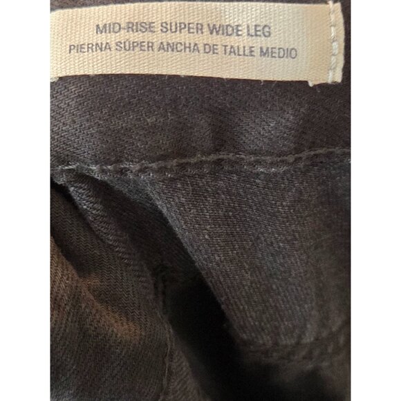 Universal Thread Women's Mid-Rise Super Wide Leg Denim Jeans Black Size 17 - Picture 7 of 7